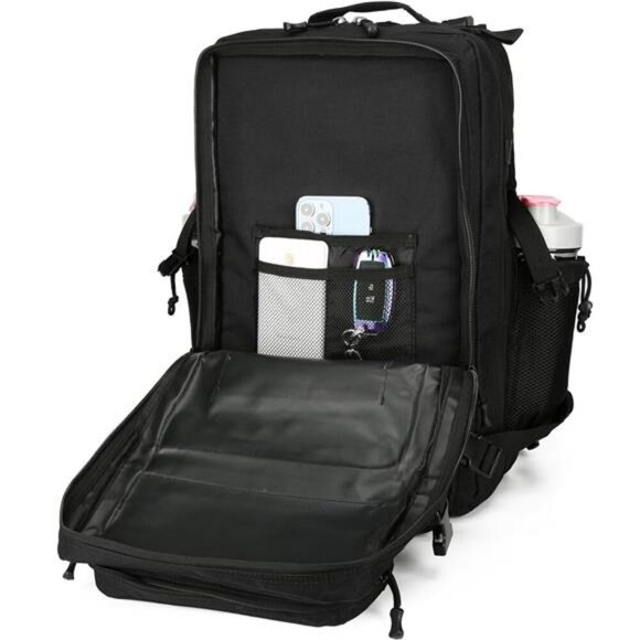 Tactical Assault Backpack 45L Waterproof Molle Military Hiking Travel Bag Black - Picture 6 of 7